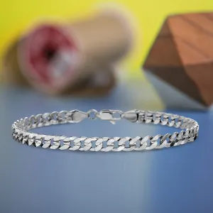 Miami Cuban Chain Bracelet - Rhodium Plated Brass