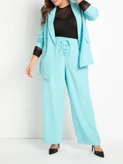Michelle Lace Up Waistband Pant | Barbados Beach
