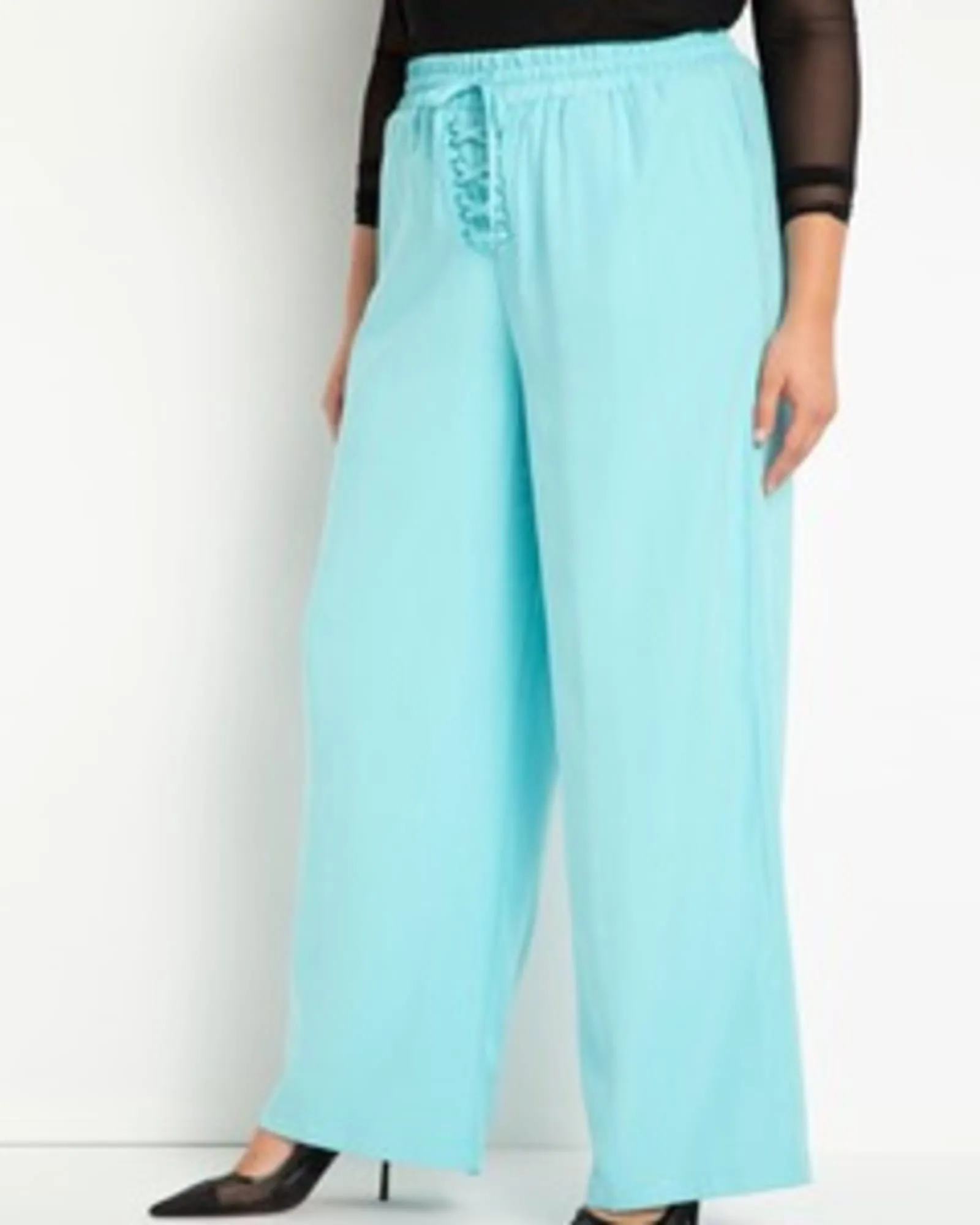 Michelle Lace Up Waistband Pant | Barbados Beach