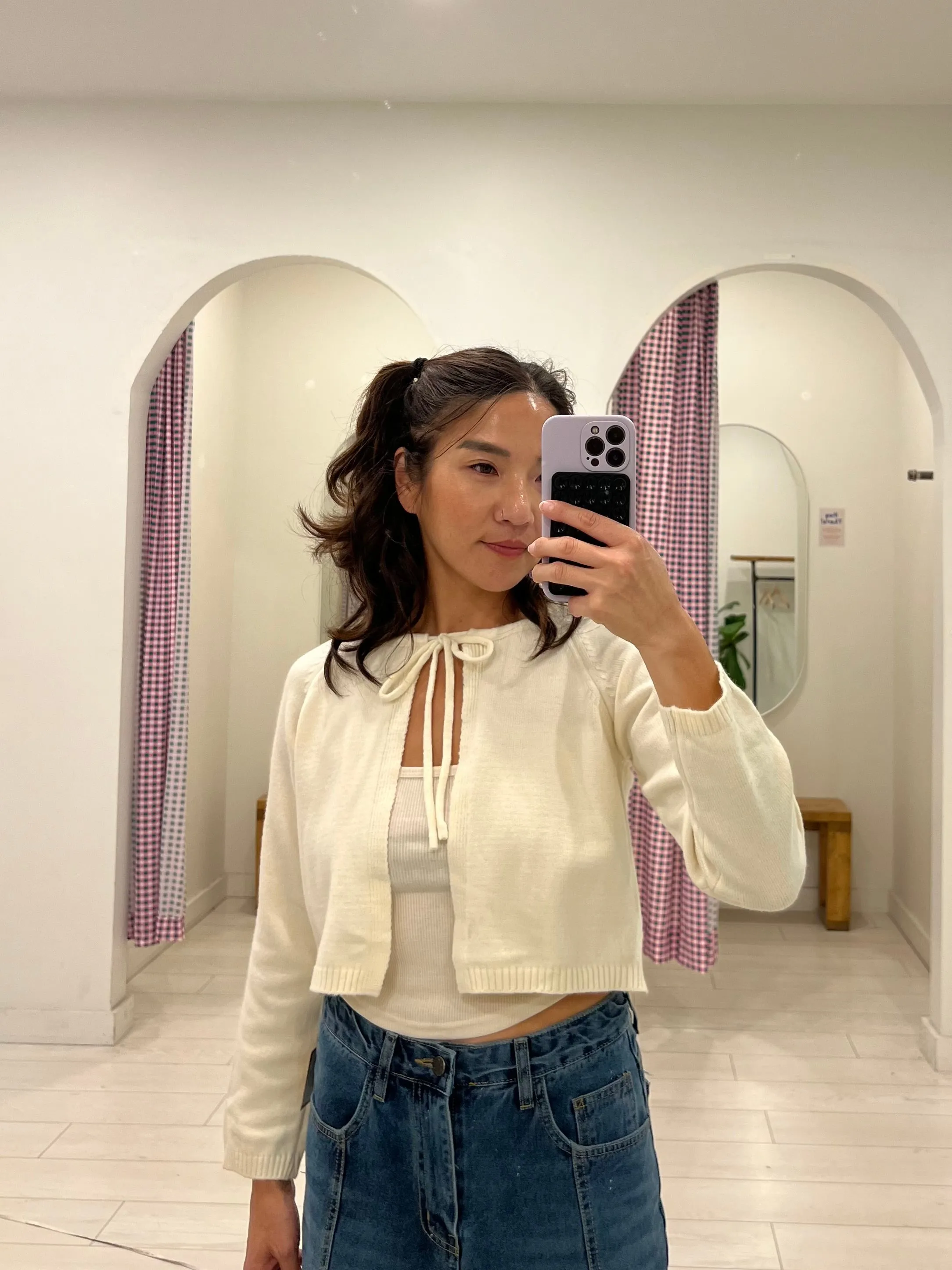 MICHI Tie front cardigan