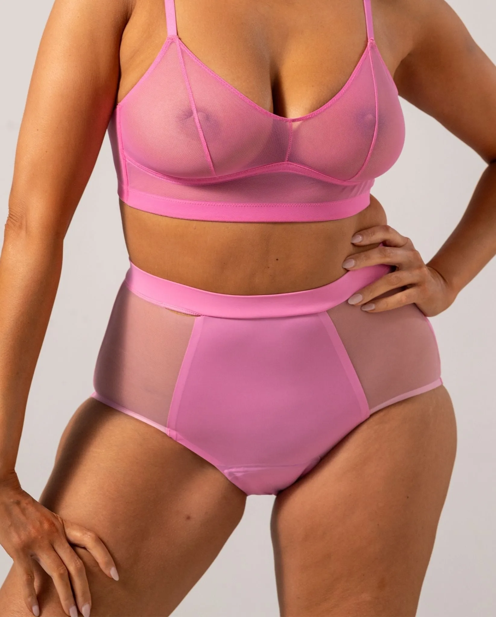 Micro Period Highwaist Briefs Candy Pink