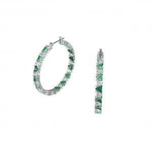 Millenia Hoop Light Multi Coloured Crystal Earrings 5609716