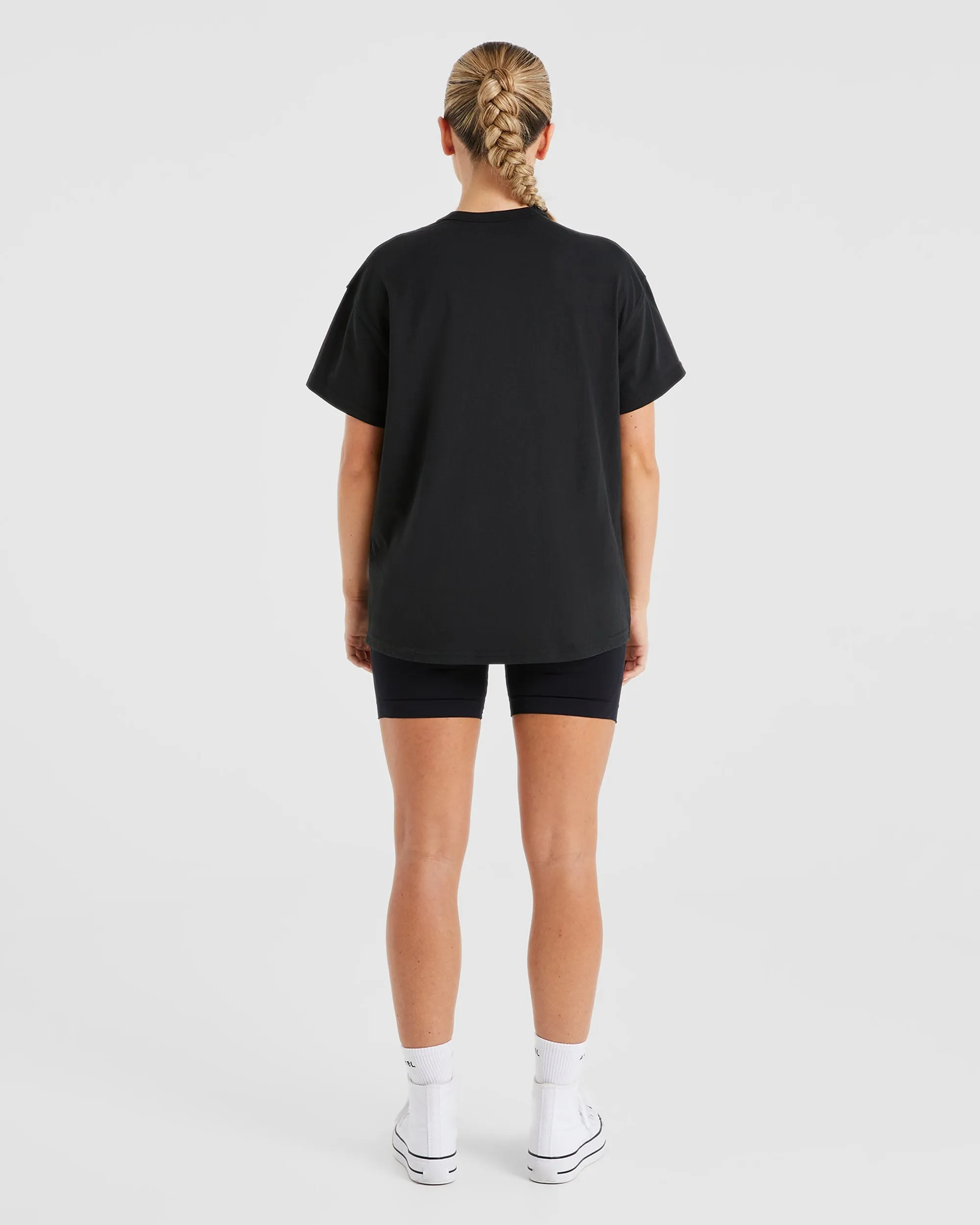 Mind Body Control Oversized T Shirt - Black