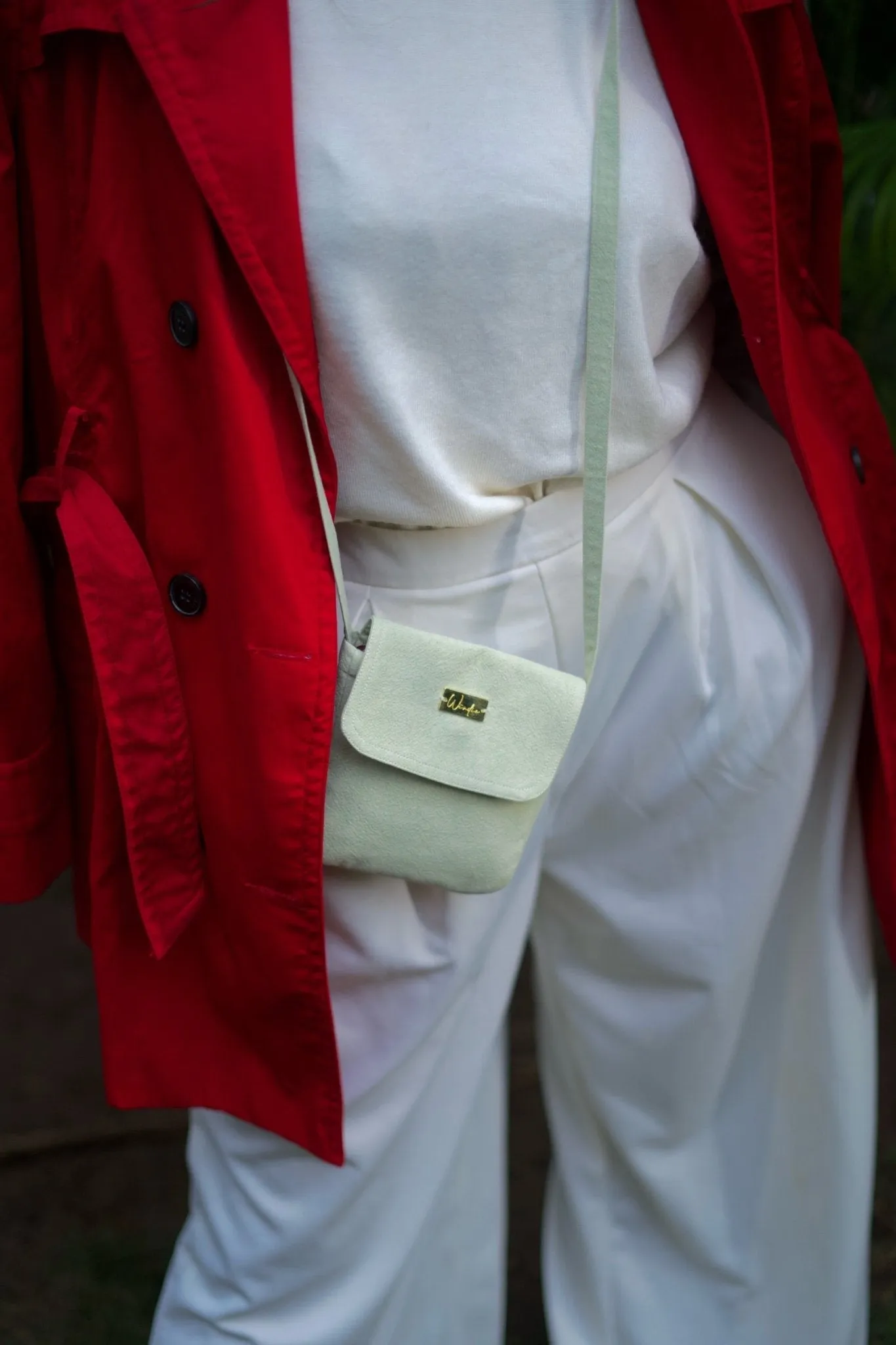 Mineral Dyed Mini Cross Body Coin Purse- Putina/Mint