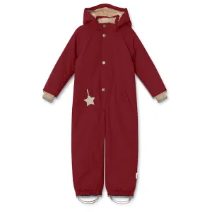 Mini A ture Red merlot Wanni Fleece Snowsuit
