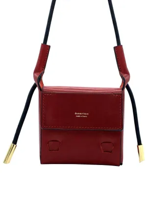 Mini Flap Red Leather Pouch