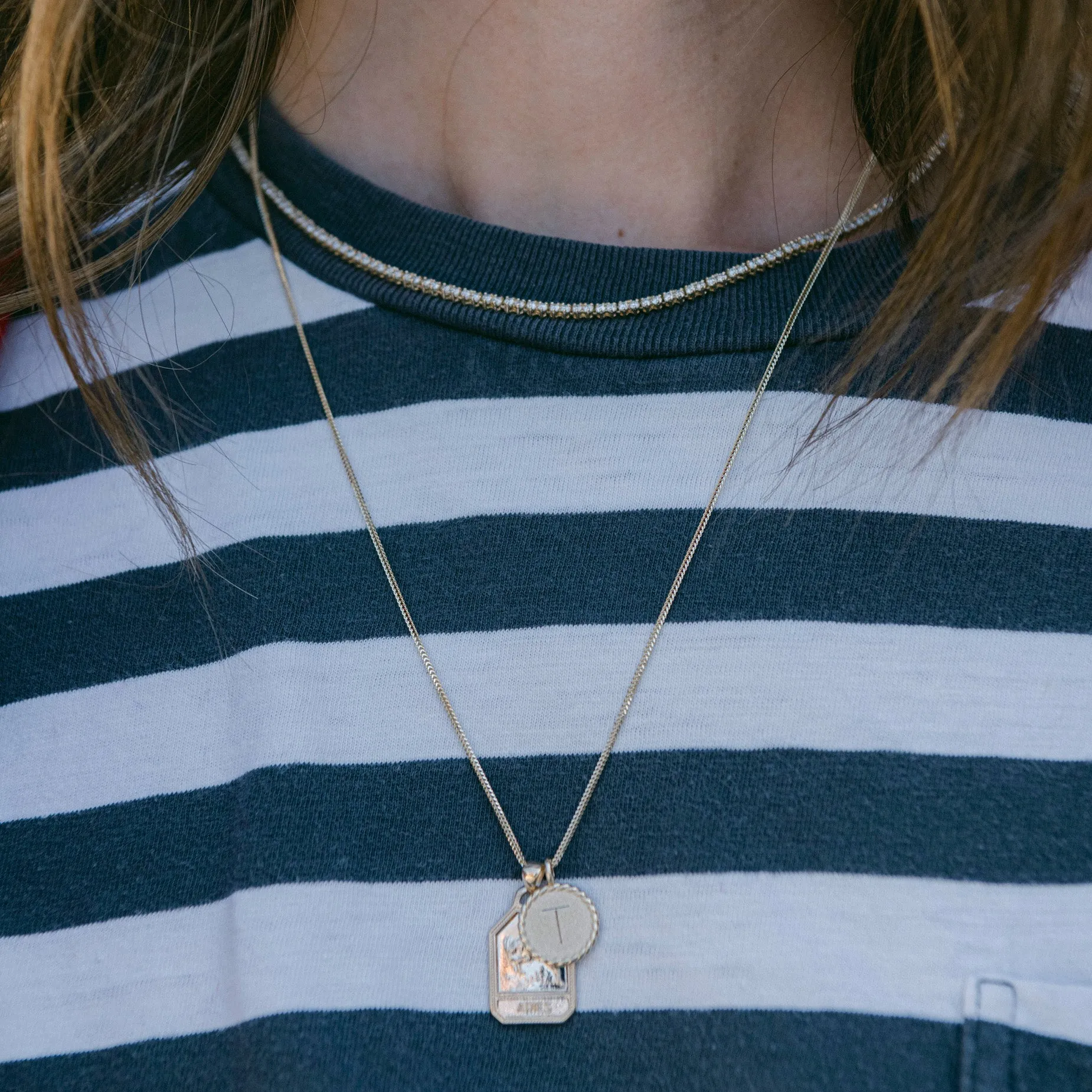 Mini Imperial Disc Pendant Necklace
