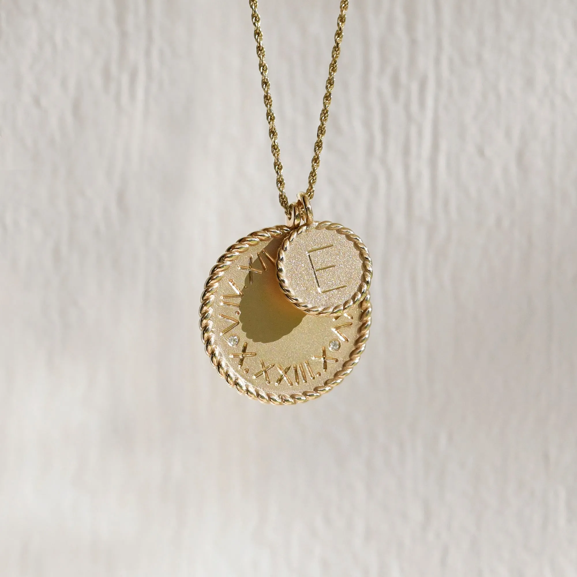 Mini Imperial Disc Pendant Necklace