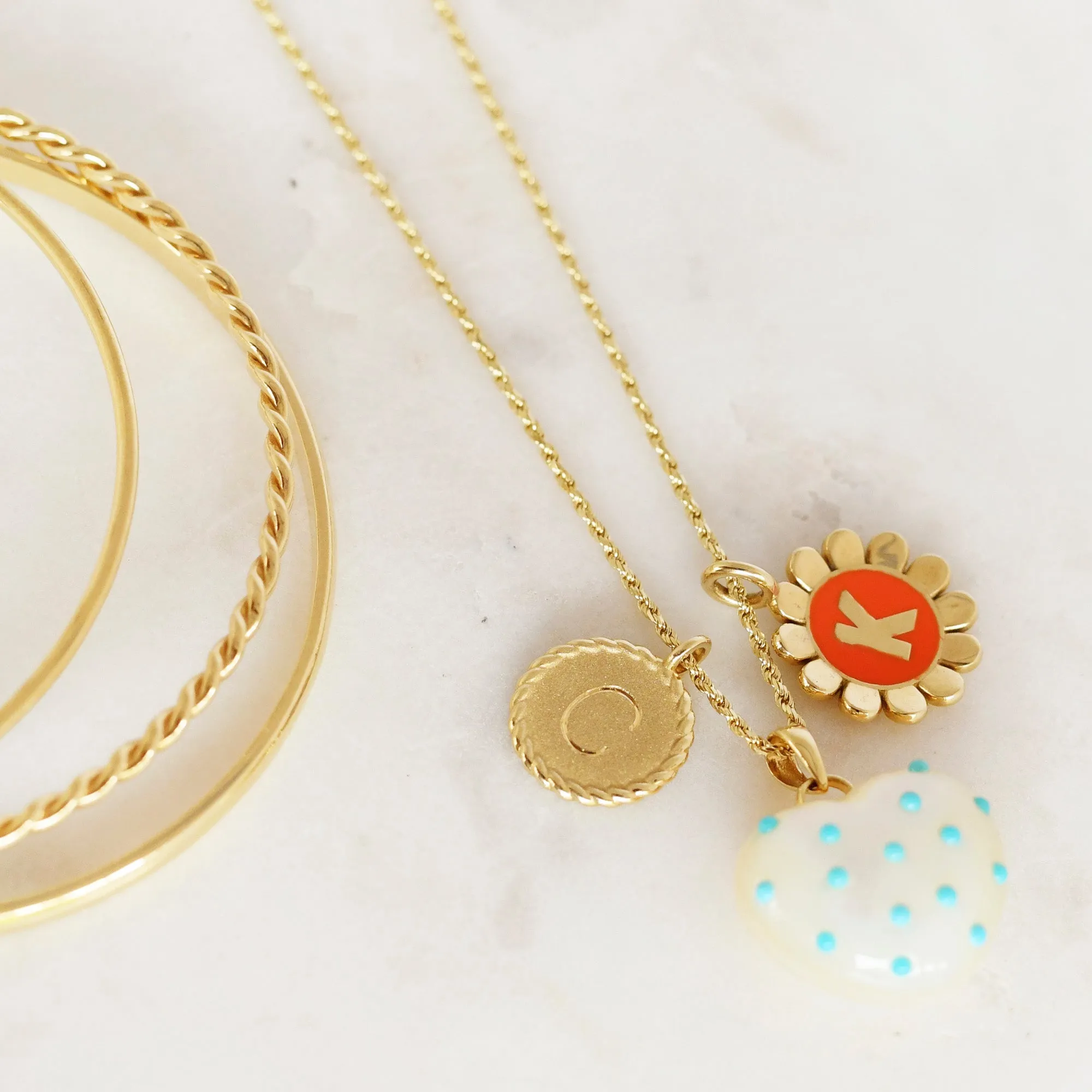 Mini Imperial Disc Pendant Necklace