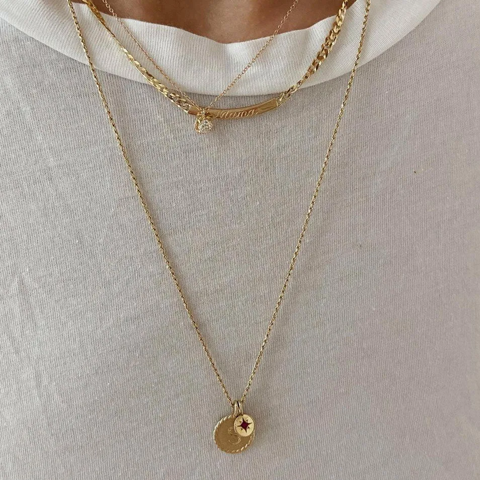 Mini Imperial Disc Pendant Necklace