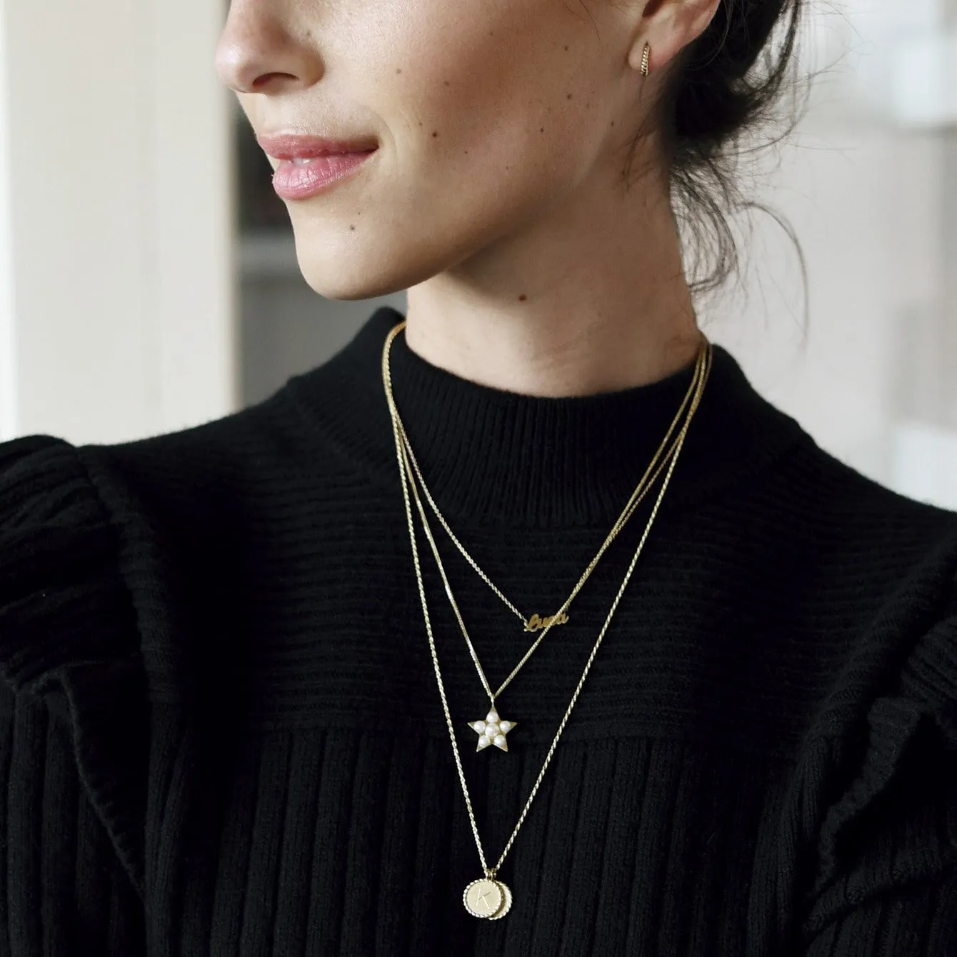 Mini Imperial Disc Pendant Necklace