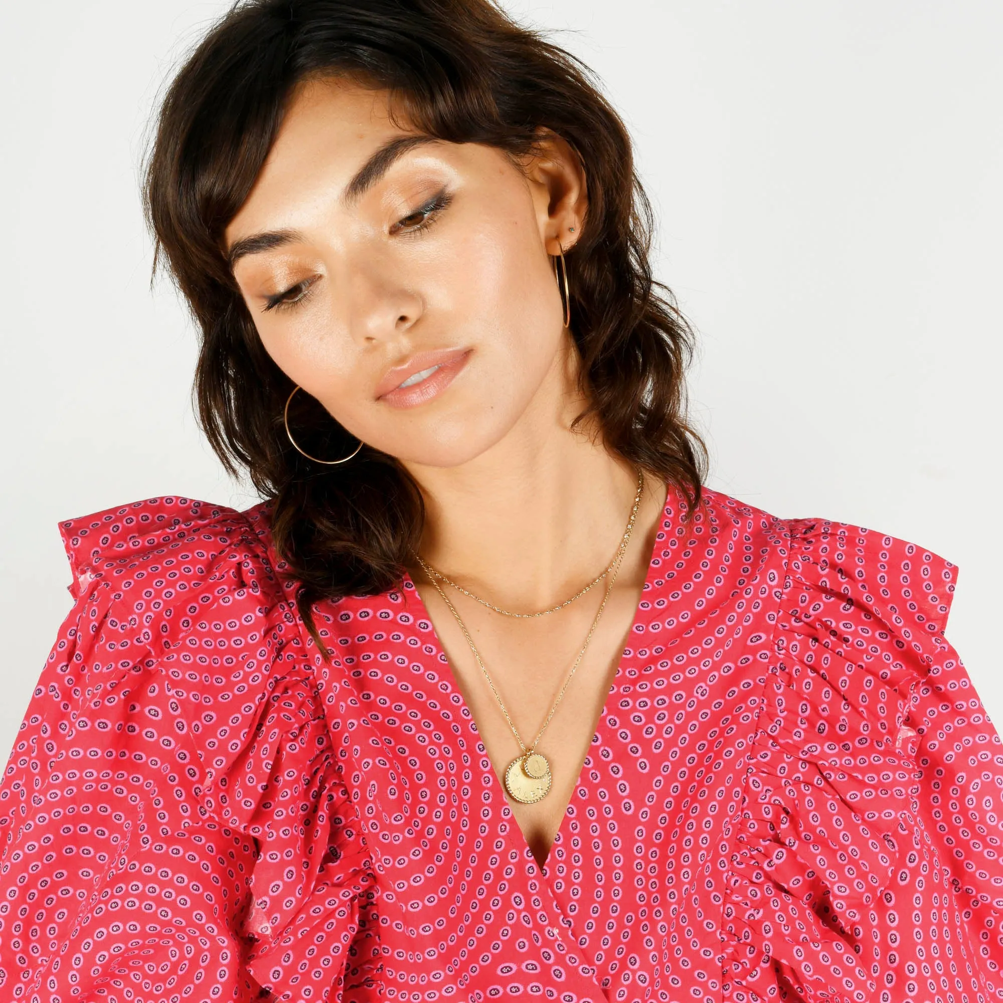Mini Imperial Disc Pendant Necklace