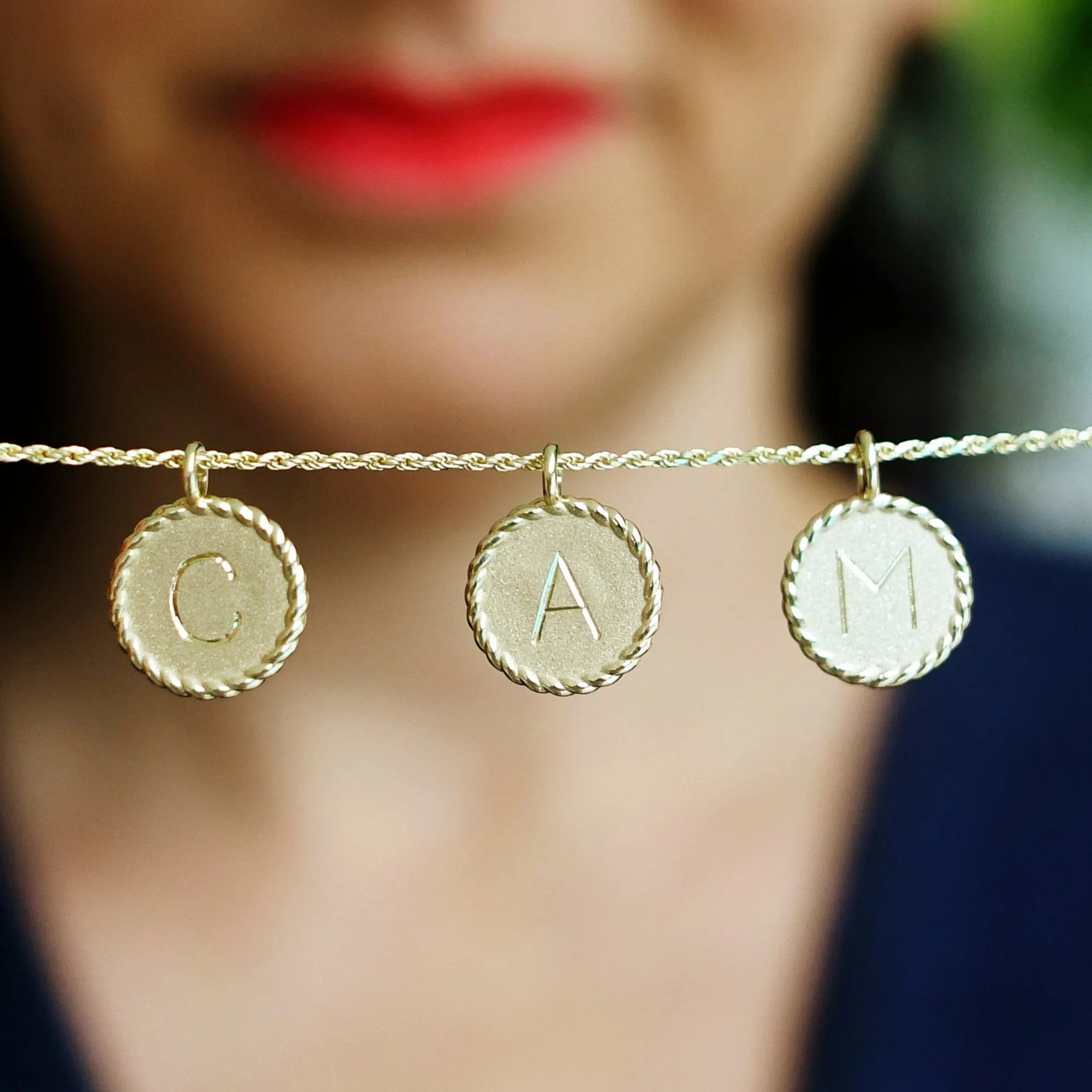 Mini Imperial Disc Pendant Necklace