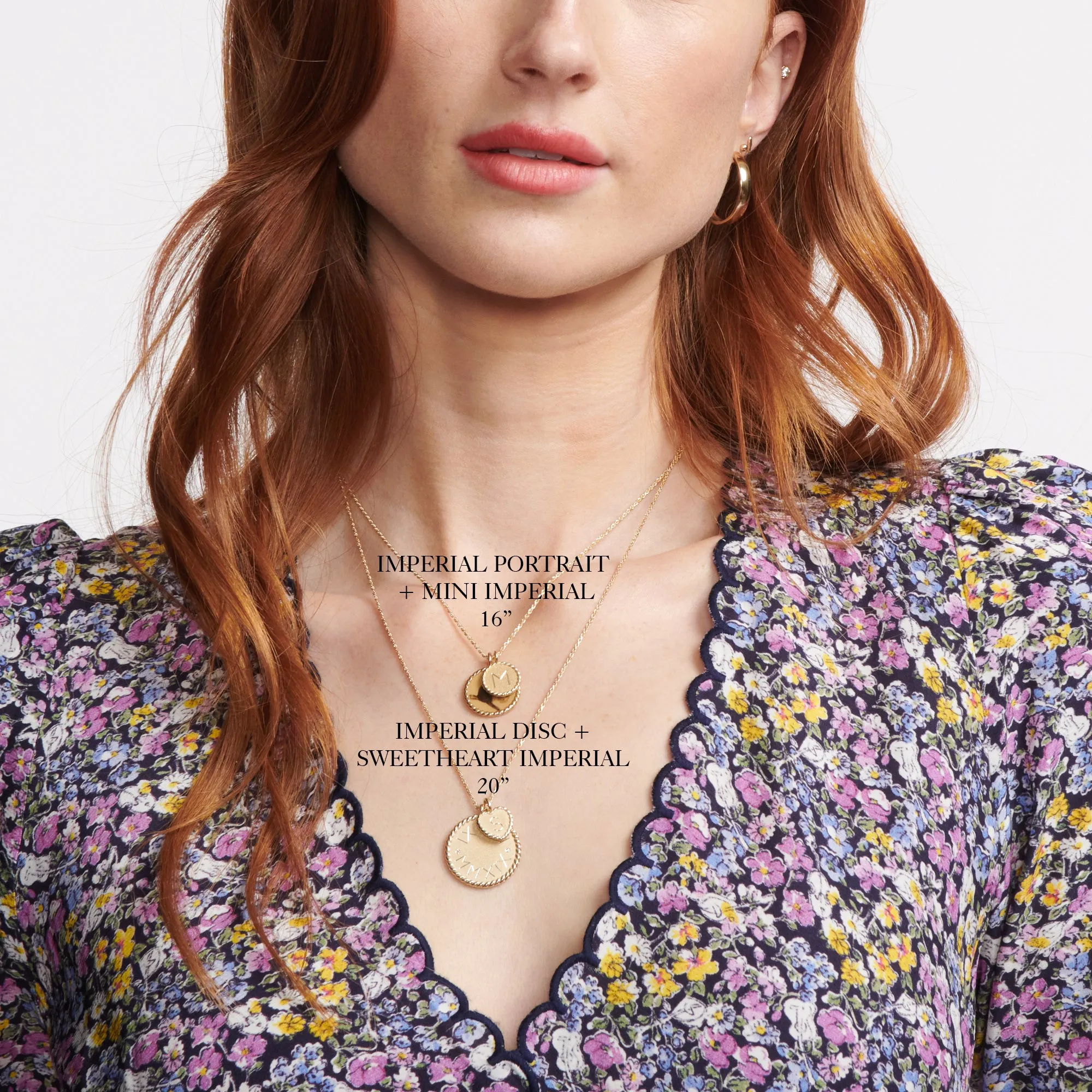 Mini Imperial Disc Pendant Necklace