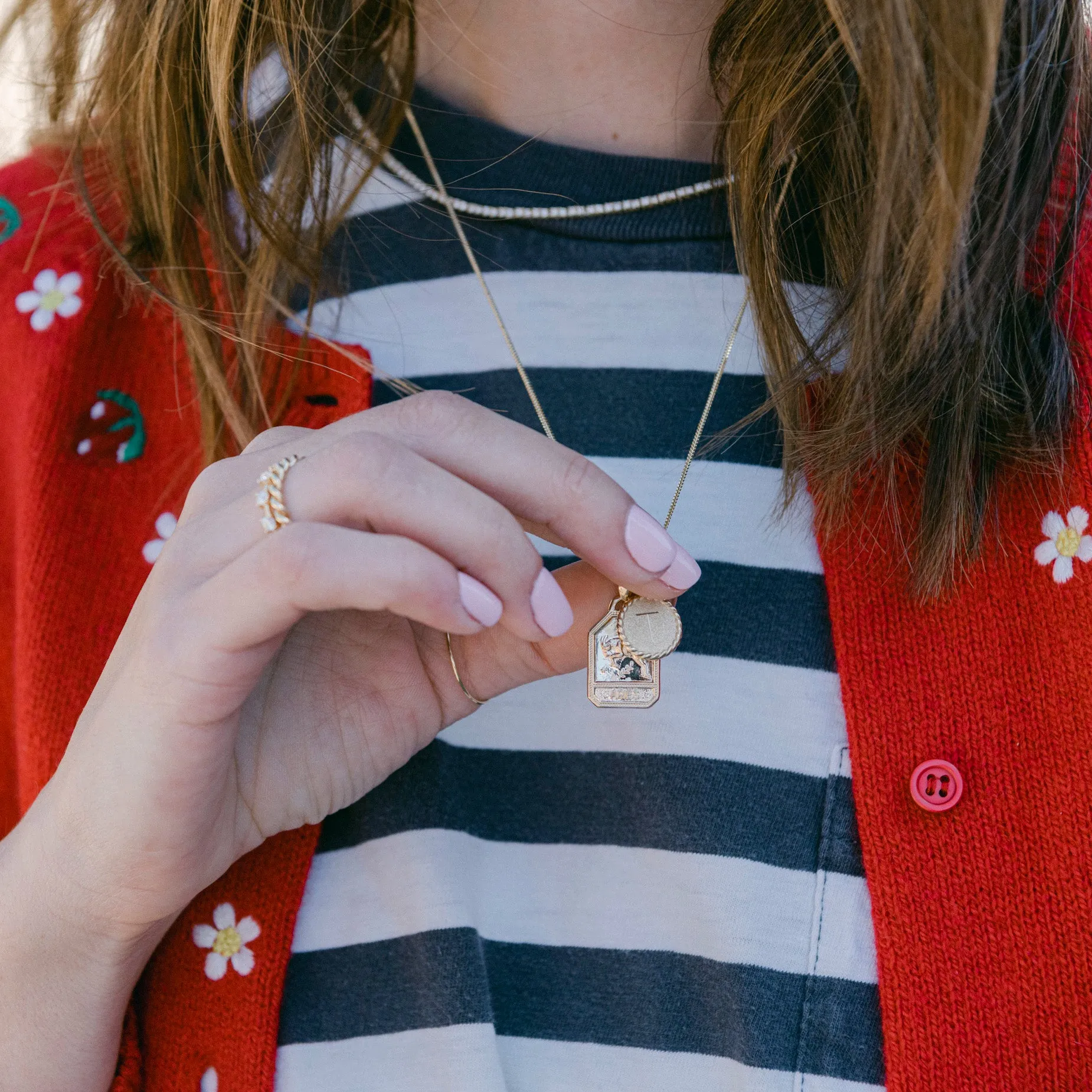 Mini Imperial Disc Pendant Necklace