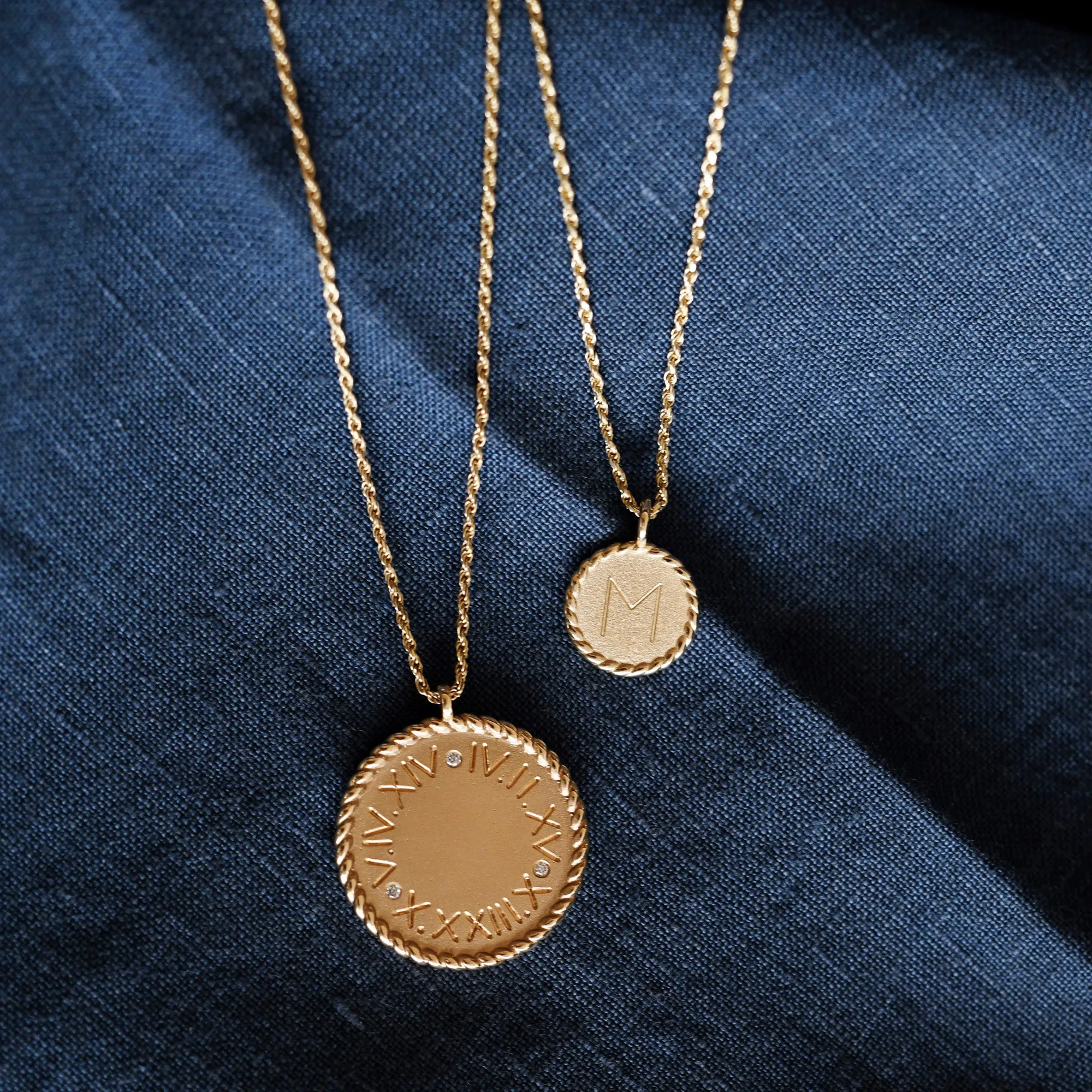 Mini Imperial Disc Pendant Necklace
