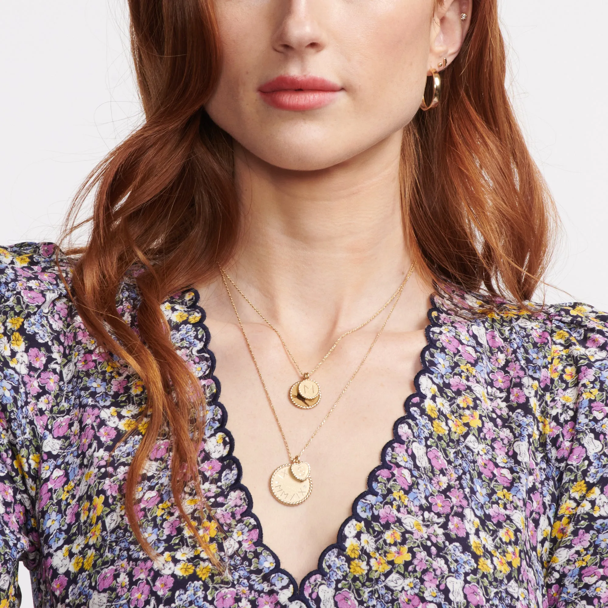 Mini Imperial Disc Pendant Necklace