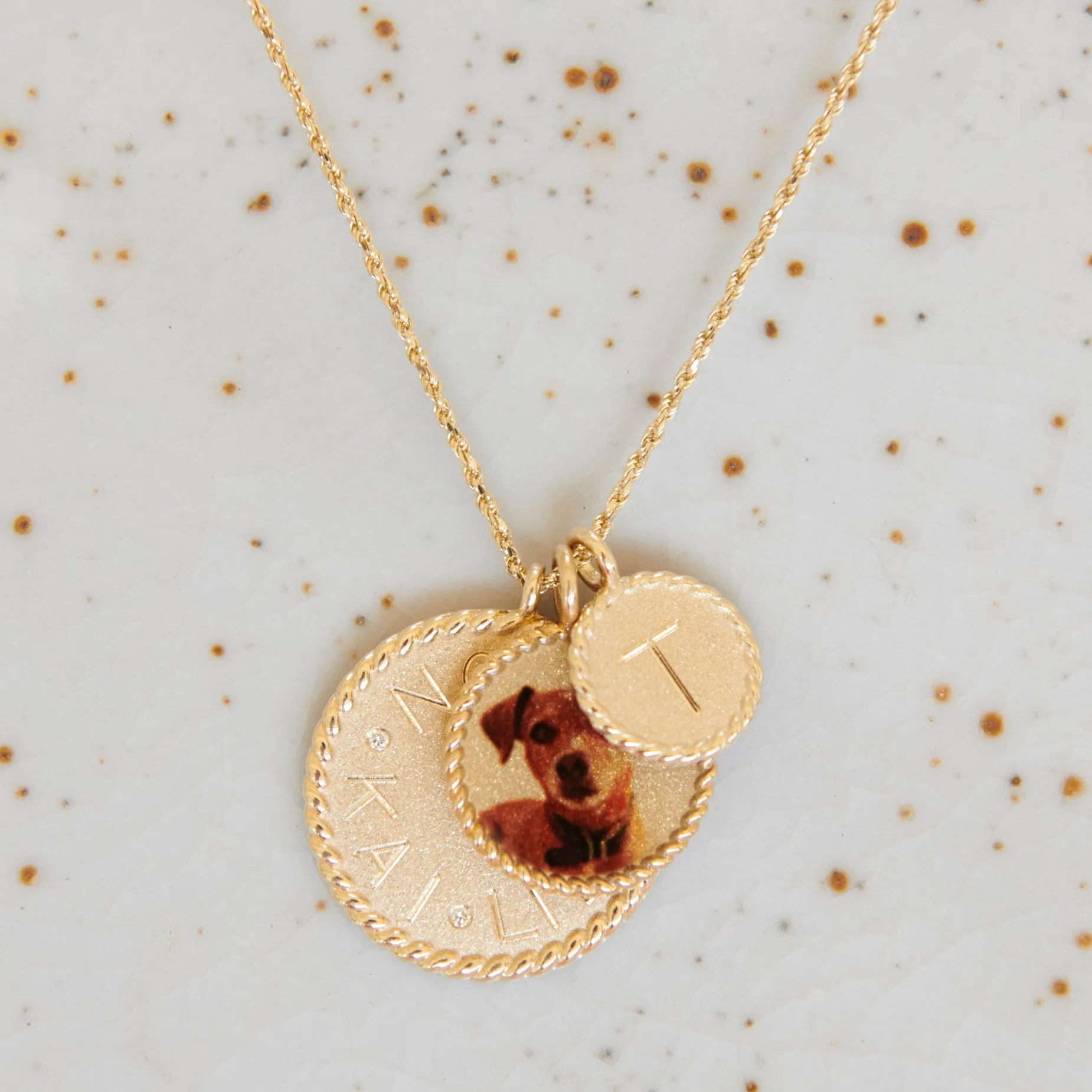 Mini Imperial Disc Pendant Necklace