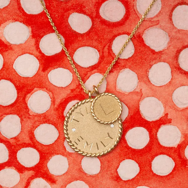 Mini Imperial Disc Pendant Necklace