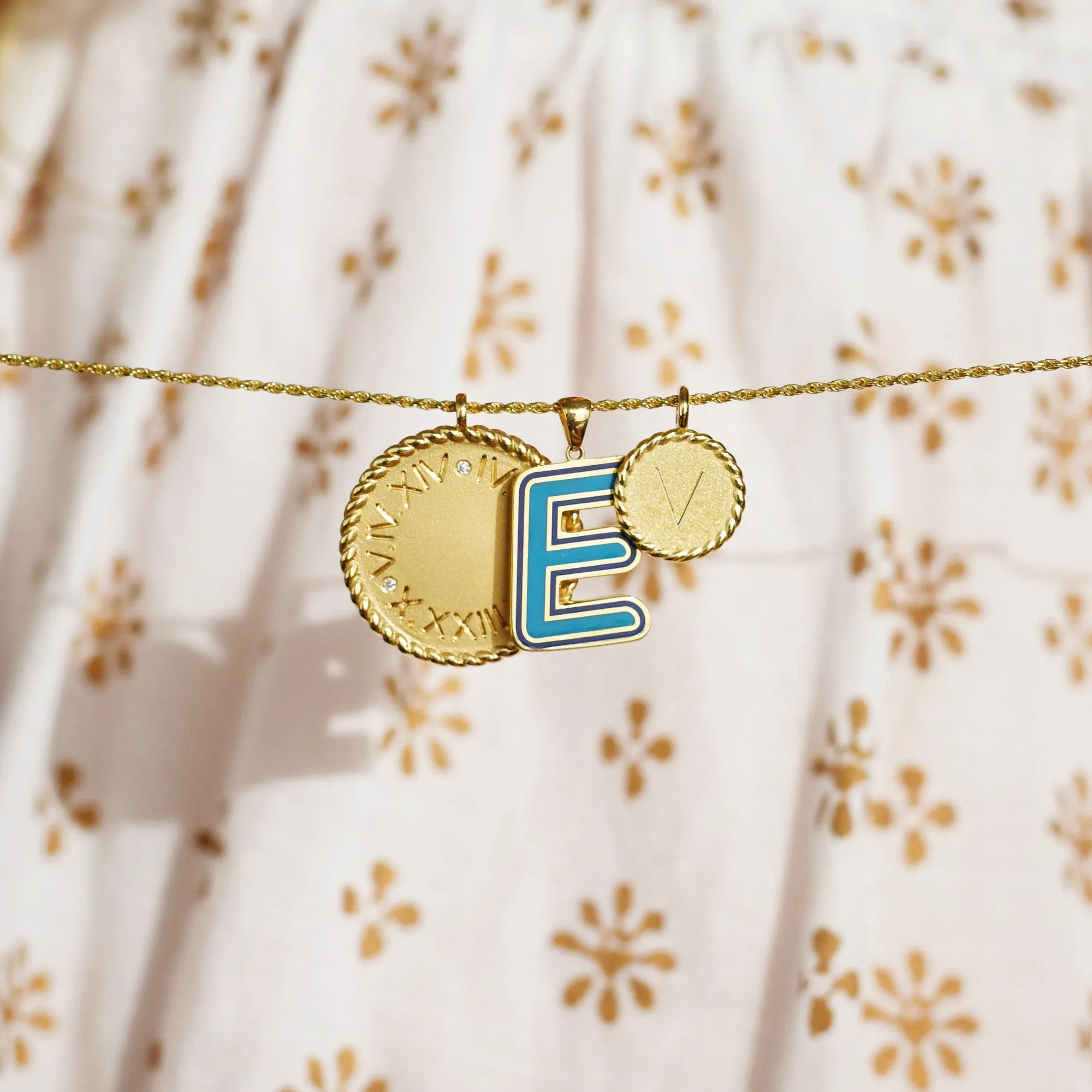 Mini Imperial Disc Pendant Necklace