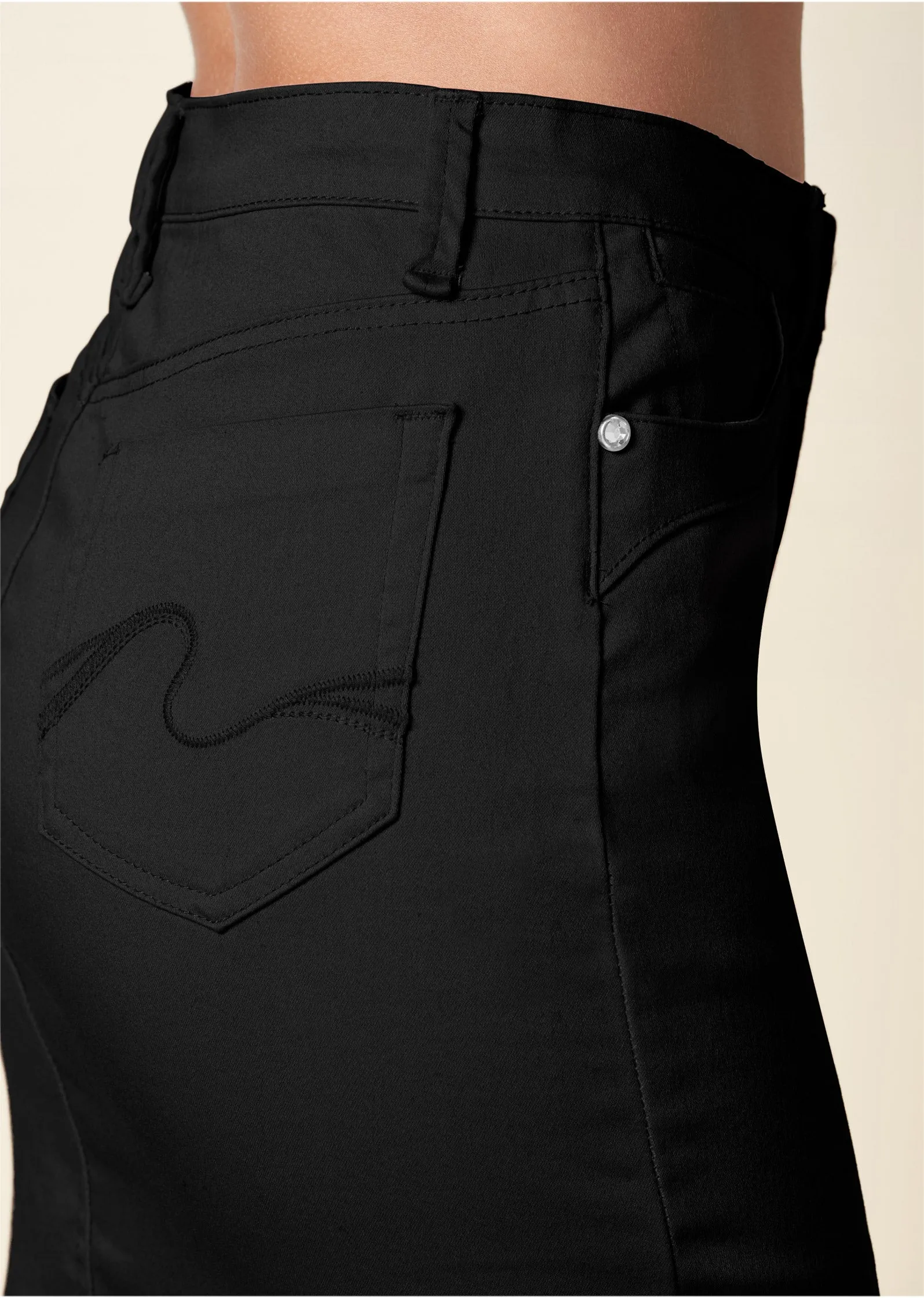 Mini Jean Skirt - Black