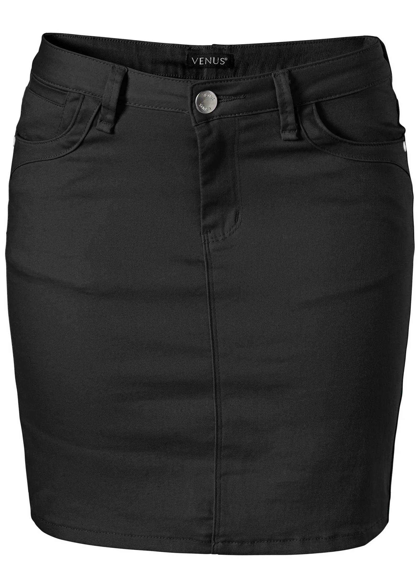 Mini Jean Skirt - Black