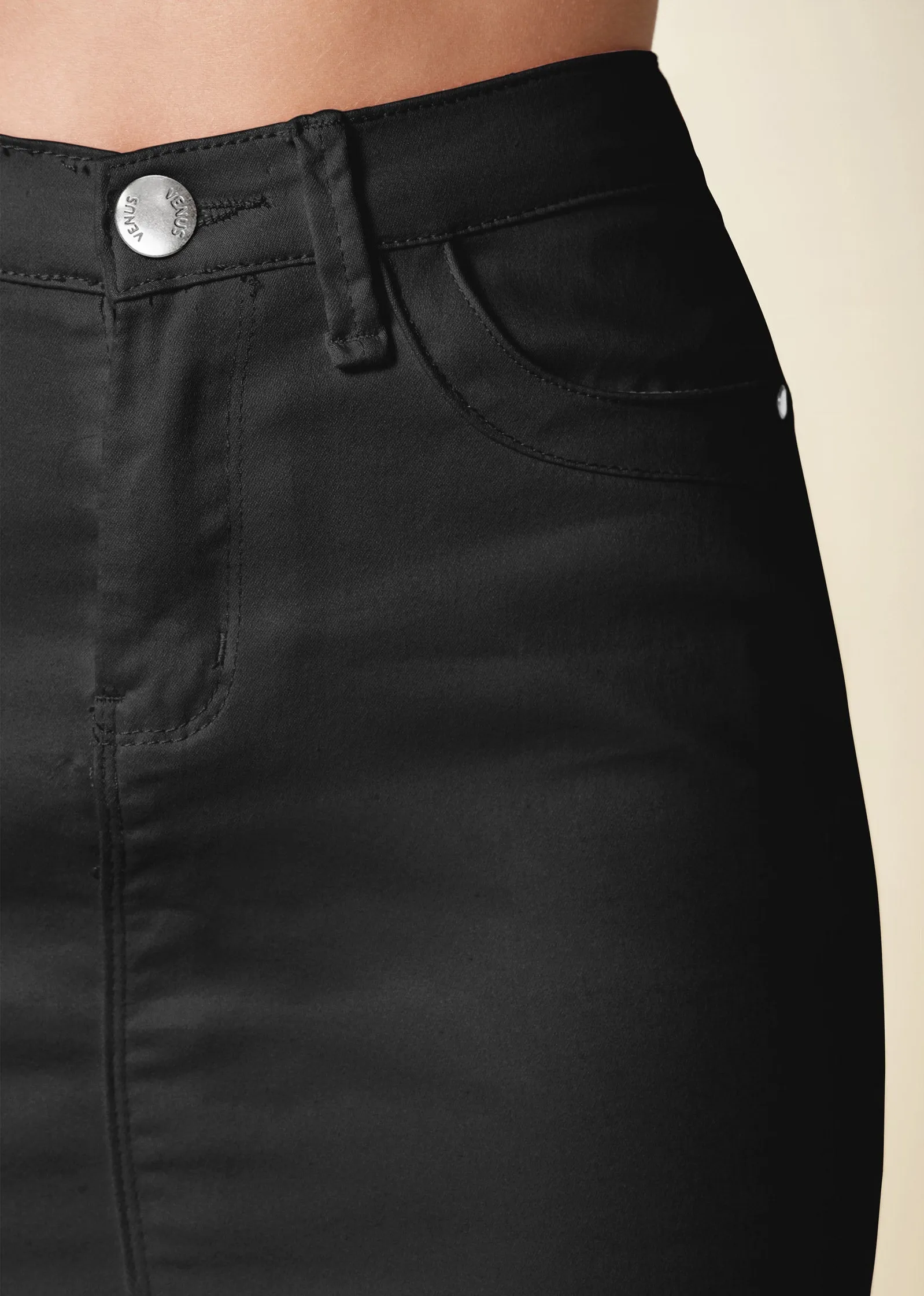Mini Jean Skirt - Black