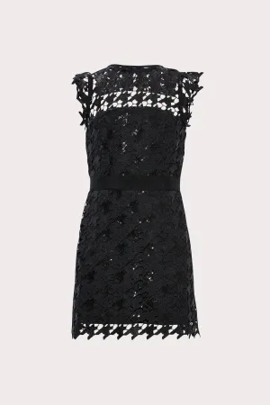 Mini Leila Herringbone Sequin Dress