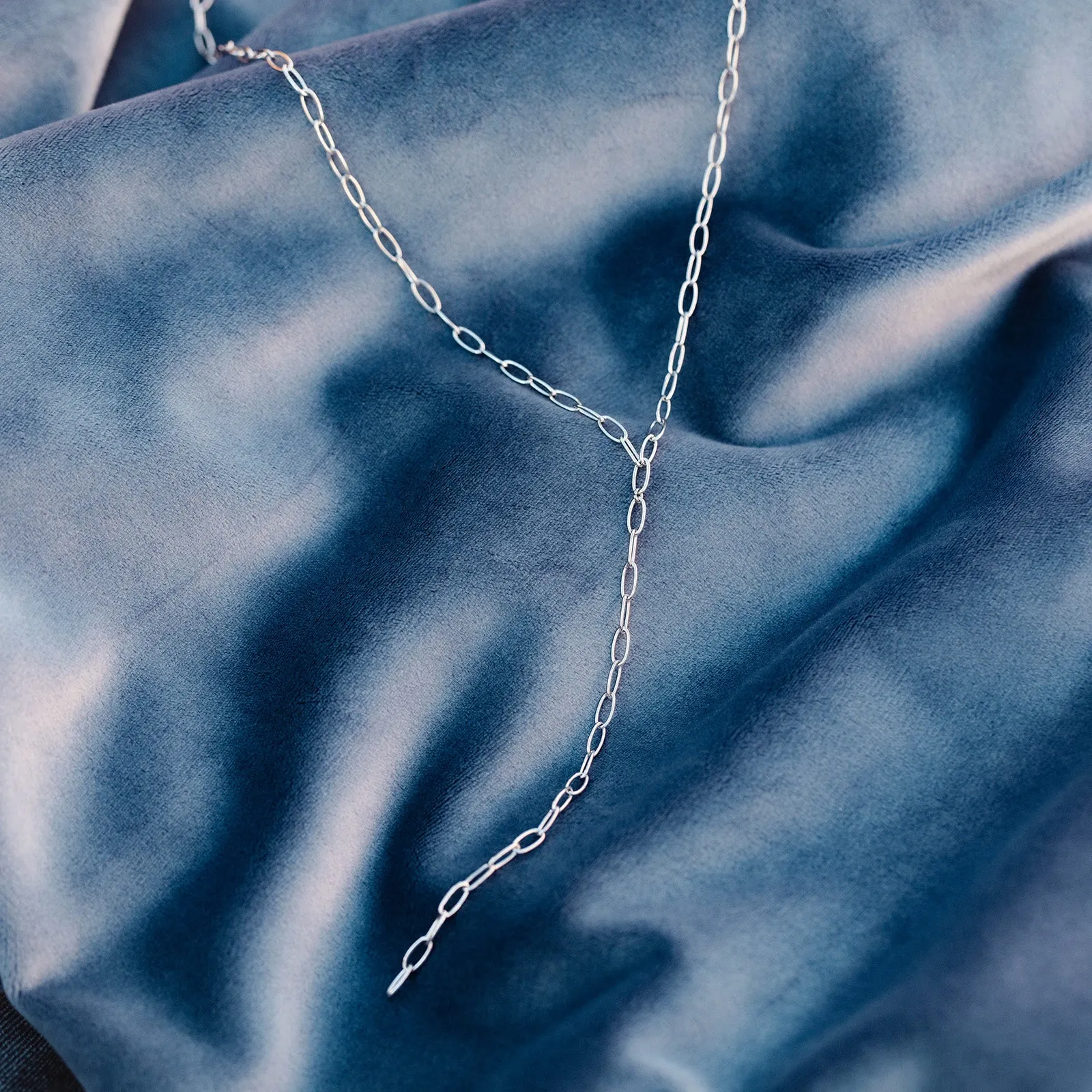 Mini Paperclip Lariat Necklace