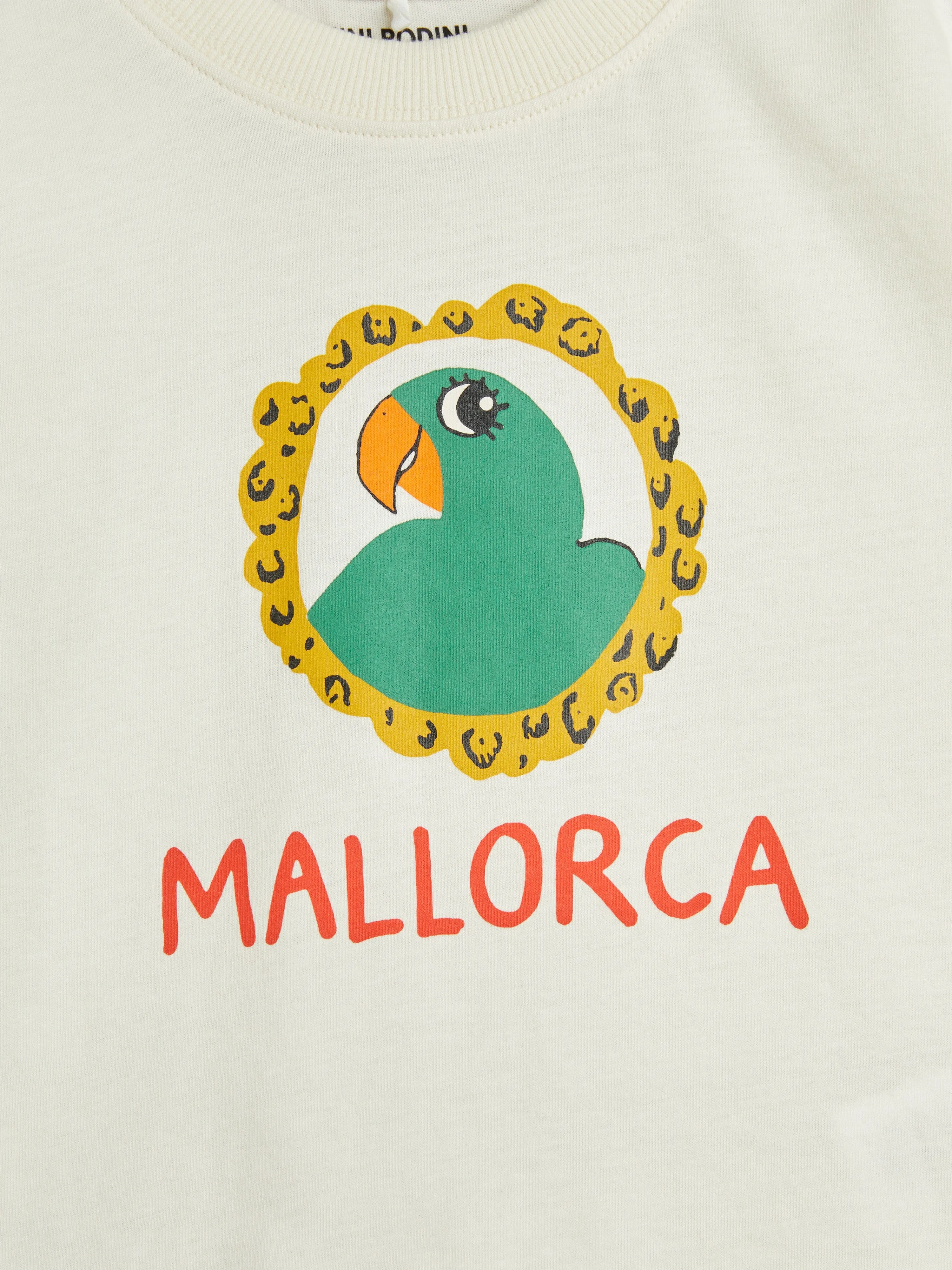 Mini Rodini Kids Parrot T-Shirt in Ivory