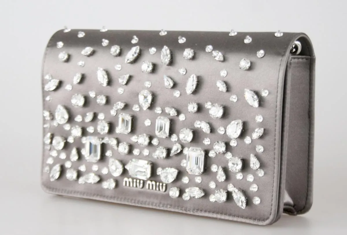 Miu Miu Women's Grey Evening Purse 5BP001