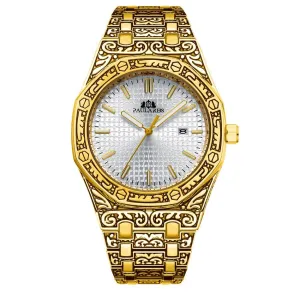 MLB 'Warren' Luxury Engraved Vintage Watch
