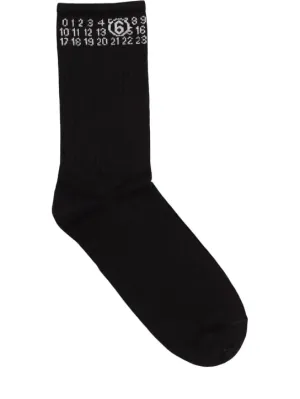MM6 Maison Margiela   Cotton blend logo socks 