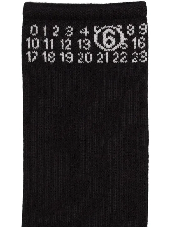 MM6 Maison Margiela   Cotton blend logo socks 