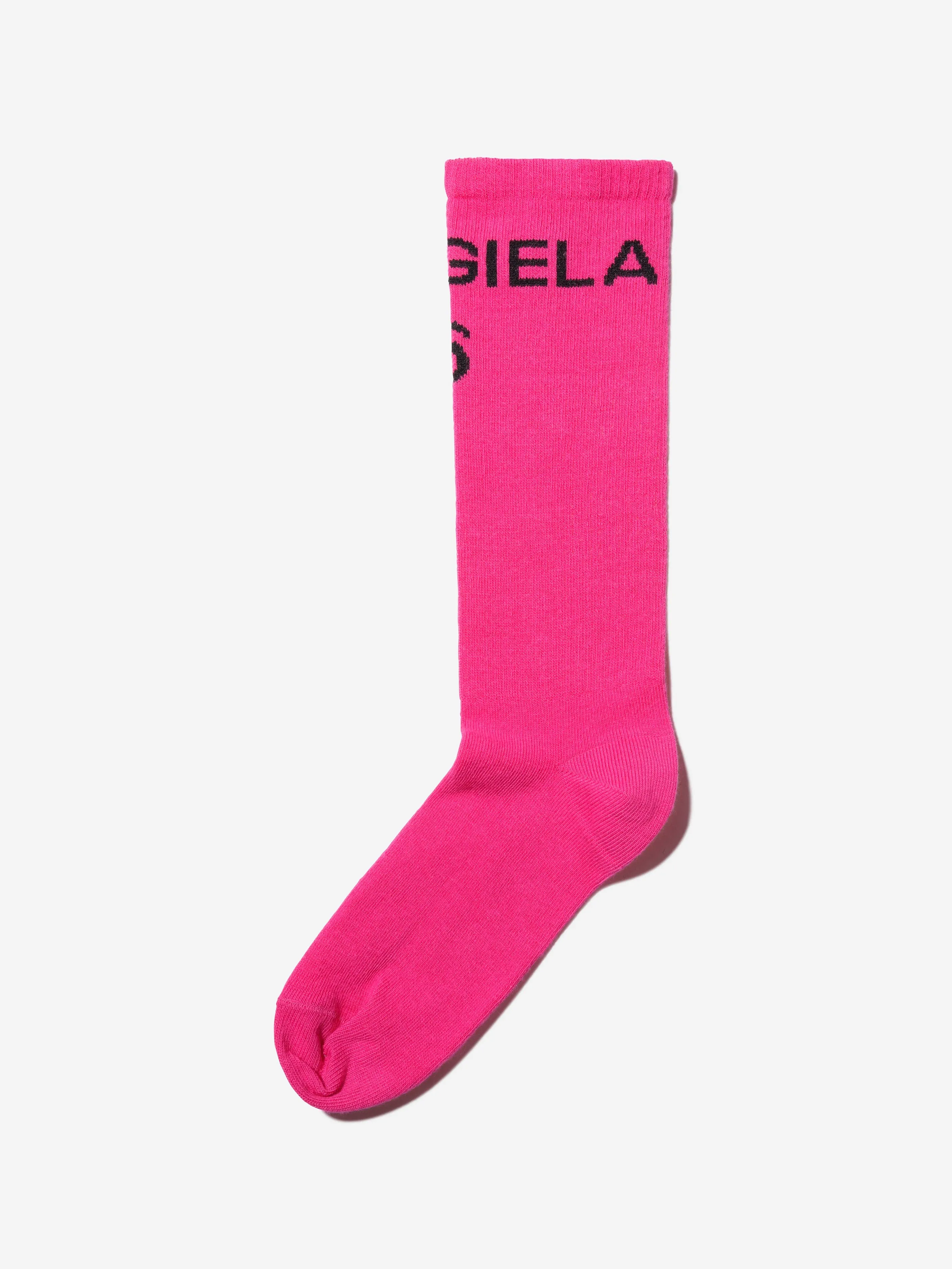 MM6 Maison Margiela Kids Logo Socks In Pink
