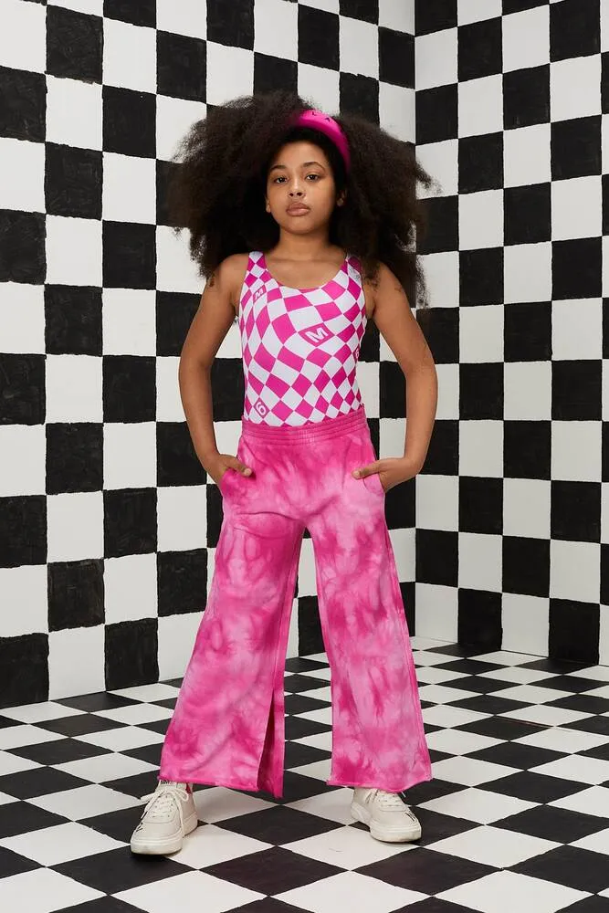 MM6 Maison Margiela Tie-Dye Cotton Sweatpants, Pink