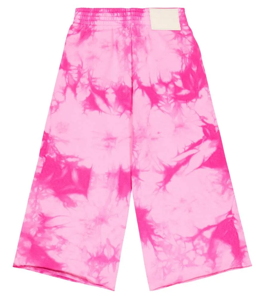 MM6 Maison Margiela Tie-Dye Cotton Sweatpants, Pink
