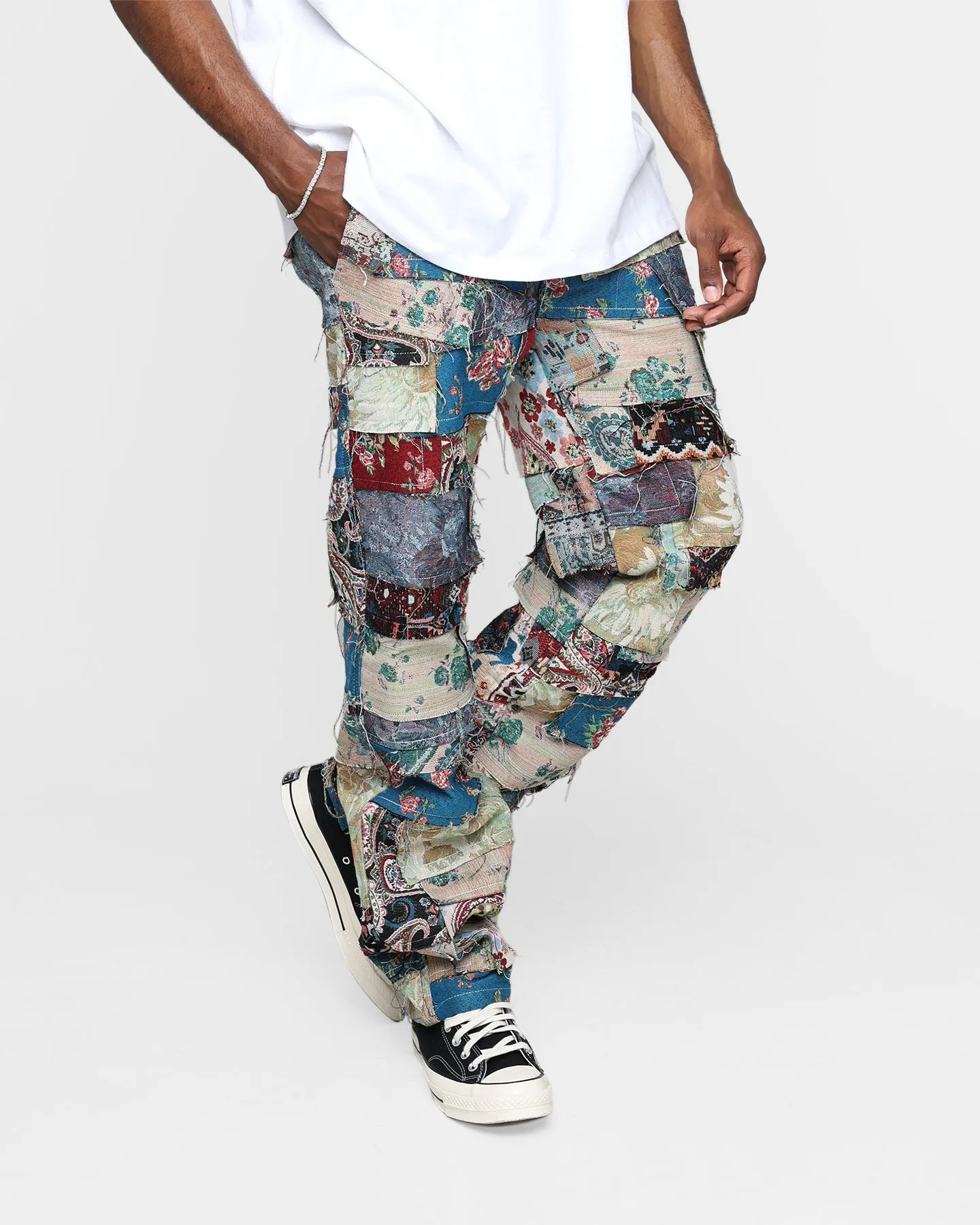 MNML Panelled Blanket Pants Multi-Coloured