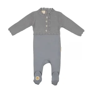 Mock-Cardigan Footie