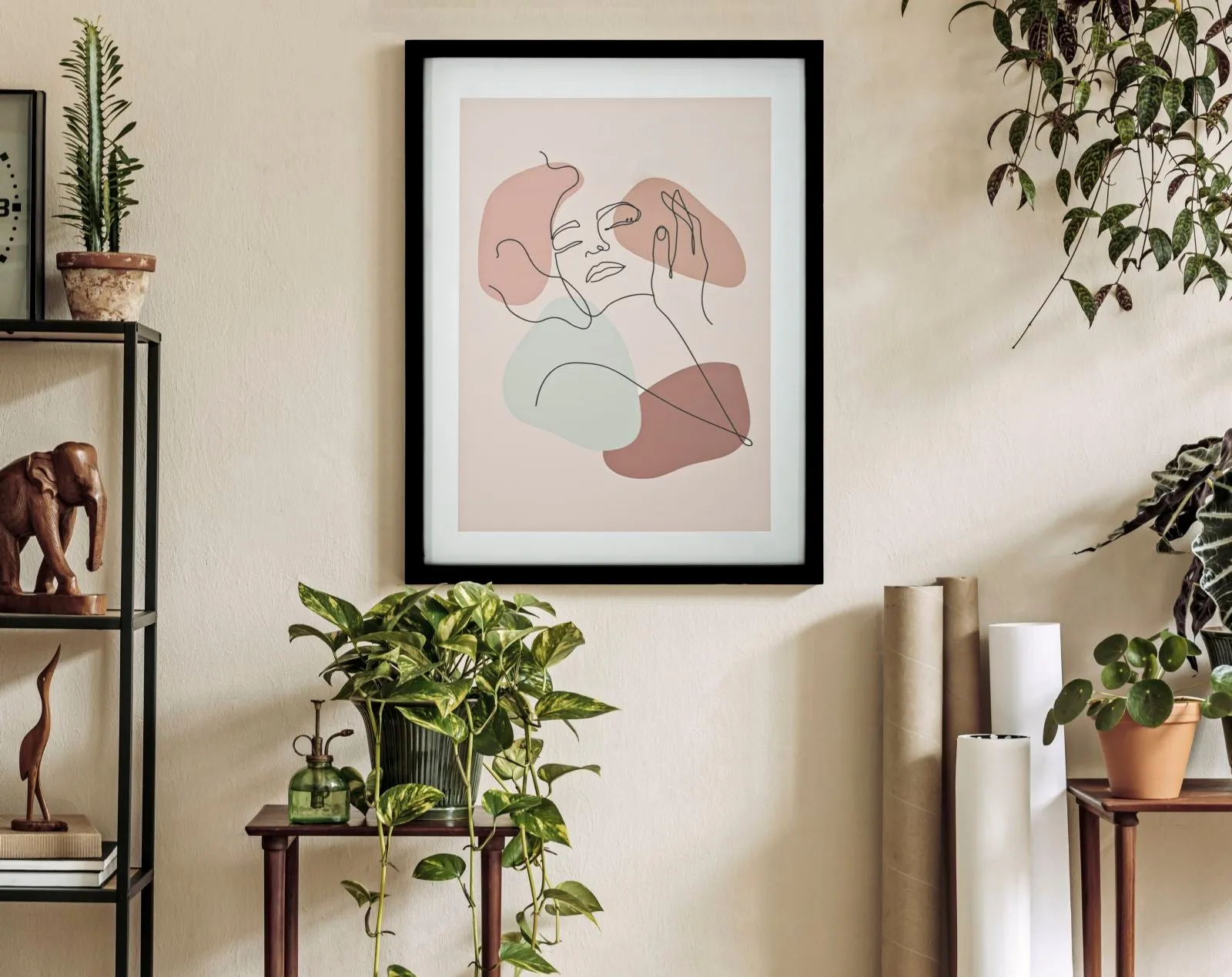 Modern Bohoo Chic Women Canvas Painting
