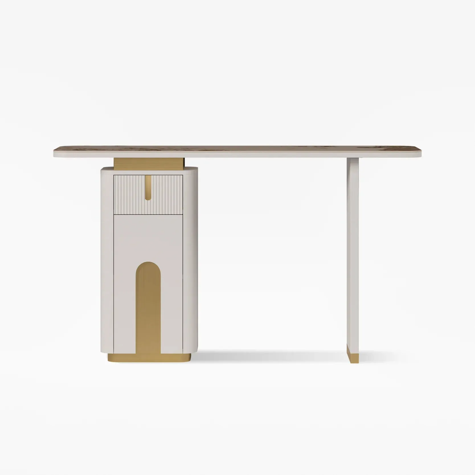 Modern Sintered Stone Console Table With Storage Entryway Table