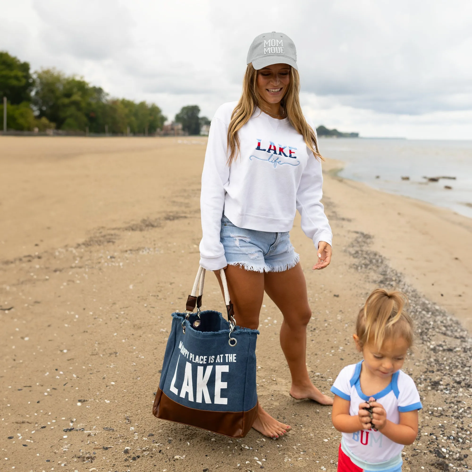 Mom Mode Light Gray Adjustable Hat