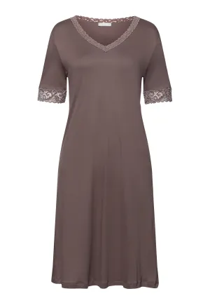 Moments Lace Trim Cotton Nightgown | Stonewash 77040-2756