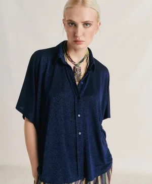 MOMONI - BROOKLYN LUREX JERSEY BLOUSE