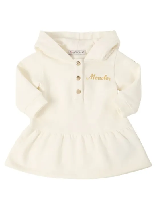 Moncler   Brushed stretch cotton hooded dress 