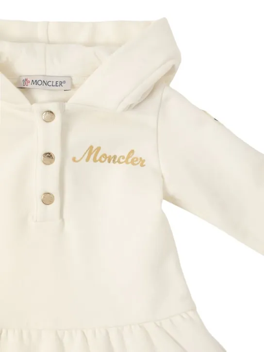Moncler   Brushed stretch cotton hooded dress 