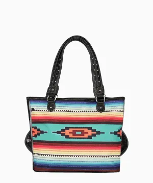 Montana West Aztec Print Canvas Tote Bag