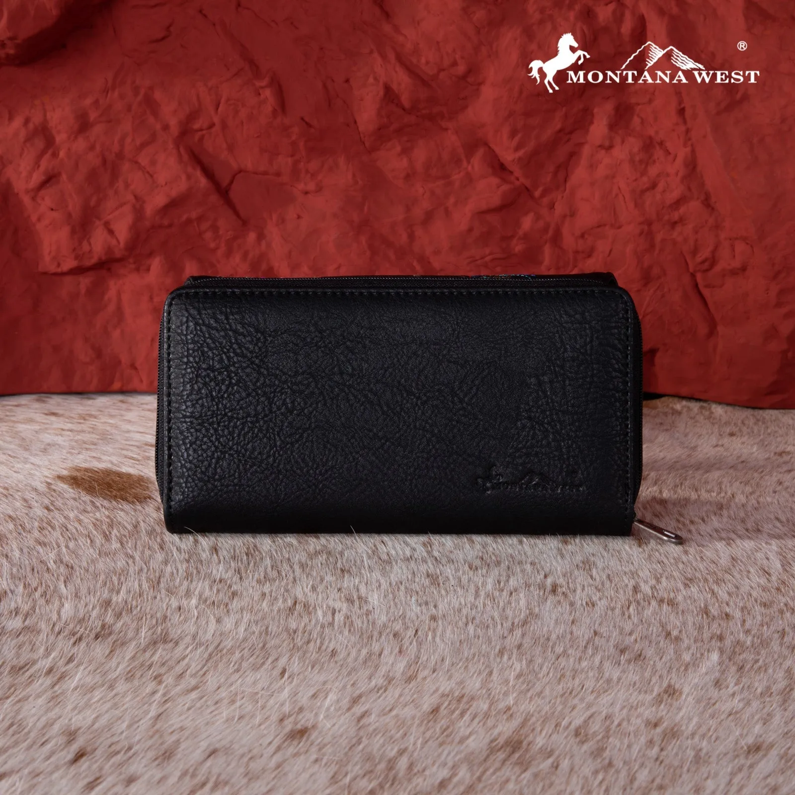 Montana West Feather Embroidered Wallet