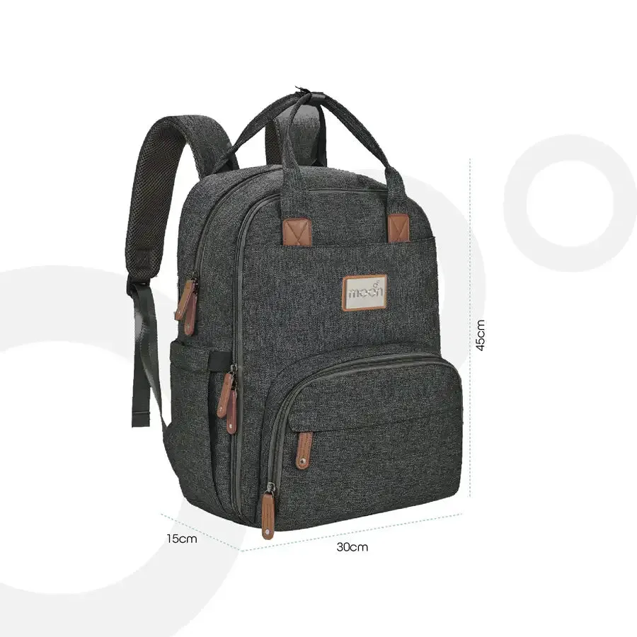 Moon Kary Me Diaper Bag Backpack (Dark Grey)