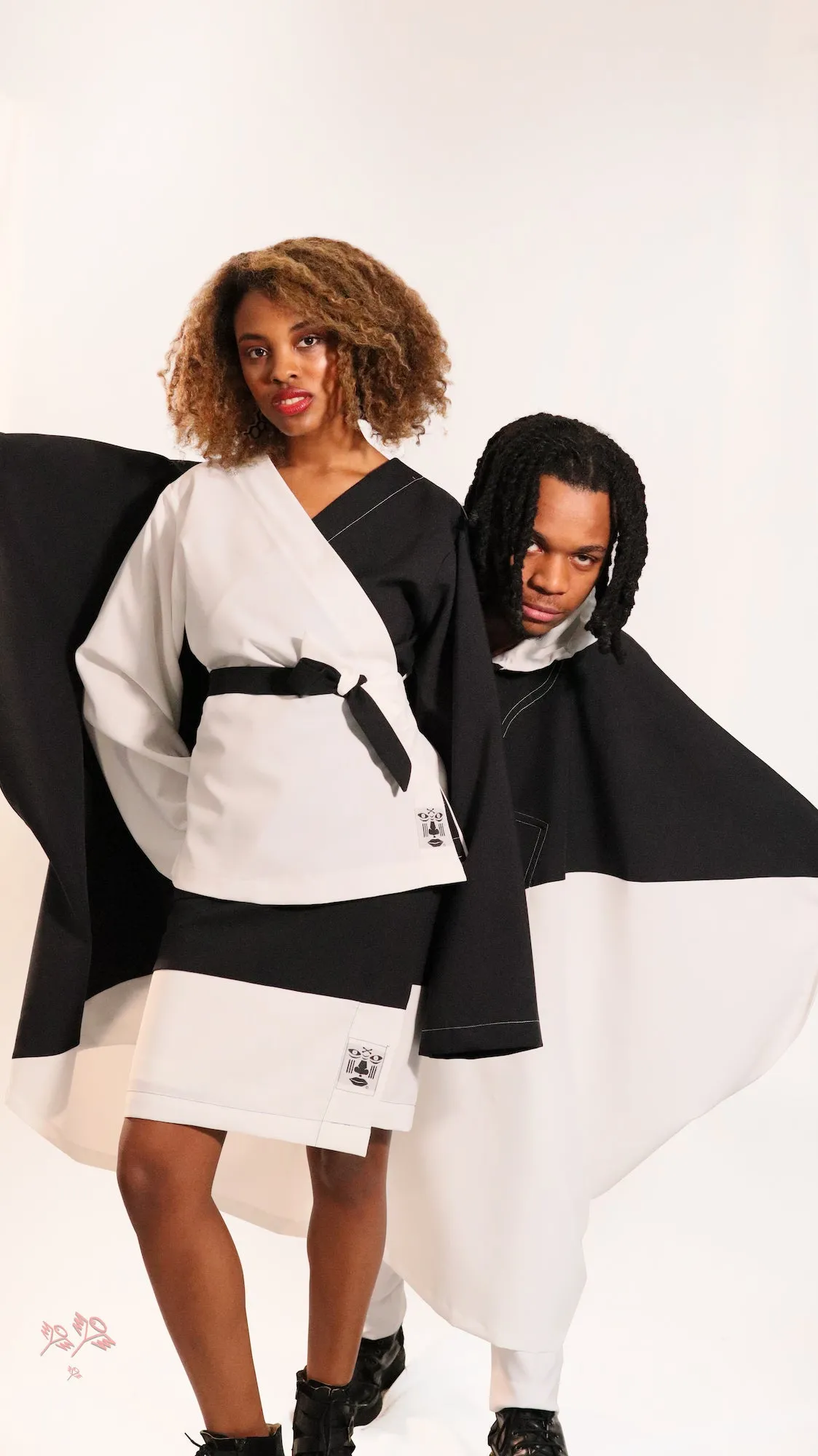 MOSHOOD Two tone wrap skirt
